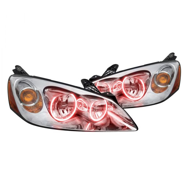 Oracle Lighting® - Chrome Crystal Headlights with Red SMD LED Halos Preinstalled, Pontiac G6