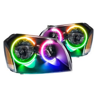 Oracle Lighting® - Black Crystal Headlights with ColorSHIFT-Simple SMD LED Halos Preinstalled