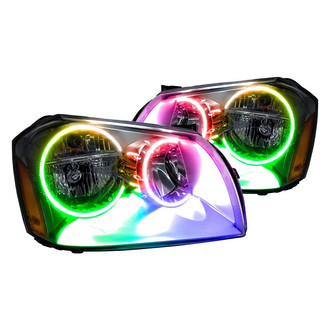 Oracle Lighting® - Chrome Crystal Headlights with ColorSHIFT 2.0 SMD LED Halos Preinstalled
