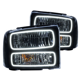 Oracle Lighting® - Black Crystal Headlights with White SMD LED Halos Preinstalled