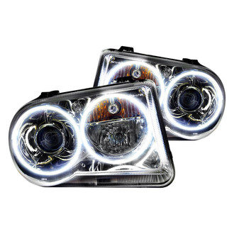 Oracle Lighting® - Chrome Projector Headlights with White SMD LED Halos Preinstalled