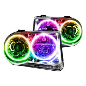 Oracle Lighting® - Chrome Projector Headlights with ColorSHIFT RF SMD LED Halos Preinstalled