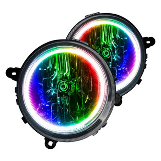 Oracle Lighting® - Chrome Crystal Headlights with ColorSHIFT SMD LED Halos Preinstalled