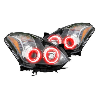 Oracle Lighting® - Chrome Projector Headlights with Red SMD LED Halos Preinstalled