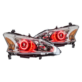 Oracle Lighting® - Chrome Projector Headlights with Red SMD LED Halos Preinstalled