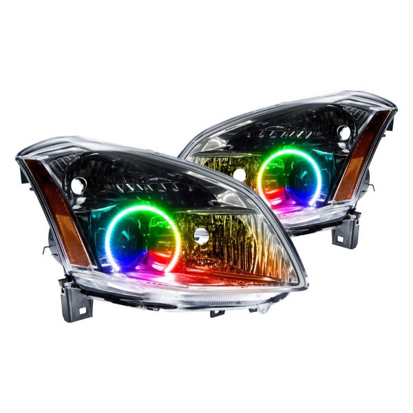 Oracle Lighting® - Chrome Projector Headlights with ColorSHIFT Bluetooth SMD LED Halos Preinstalled, Nissan Maxima