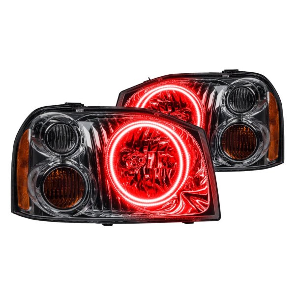 Oracle Lighting® - Chrome Crystal Headlights with Red SMD LED Halos Preinstalled, Nissan Frontier