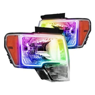 Oracle Lighting® - Chrome Crystal Headlights with ColorSHIFT Bluetooth SMD LED Halos Preinstalled