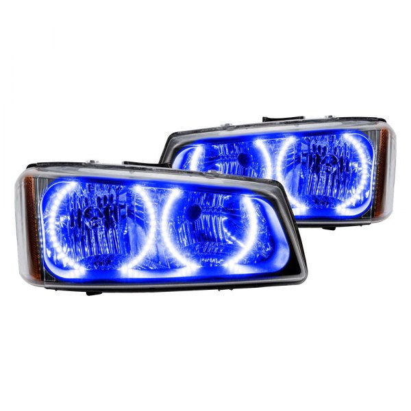 Oracle Lighting® - Chrome Crystal Headlights with Blue SMD LED Halos Preinstalled
