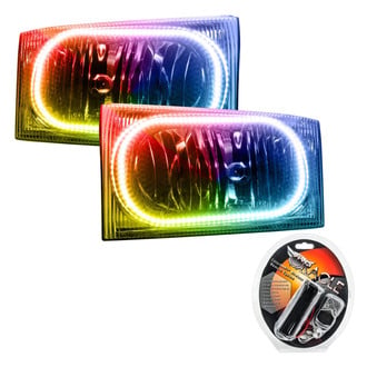 Oracle Lighting® - Chrome Crystal Headlights with ColorSHIFT Halo