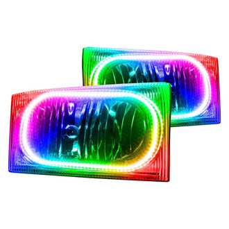 Oracle Lighting® - Chrome Crystal Headlights with ColorSHIFT Bluetooth SMD LED Halos Preinstalled