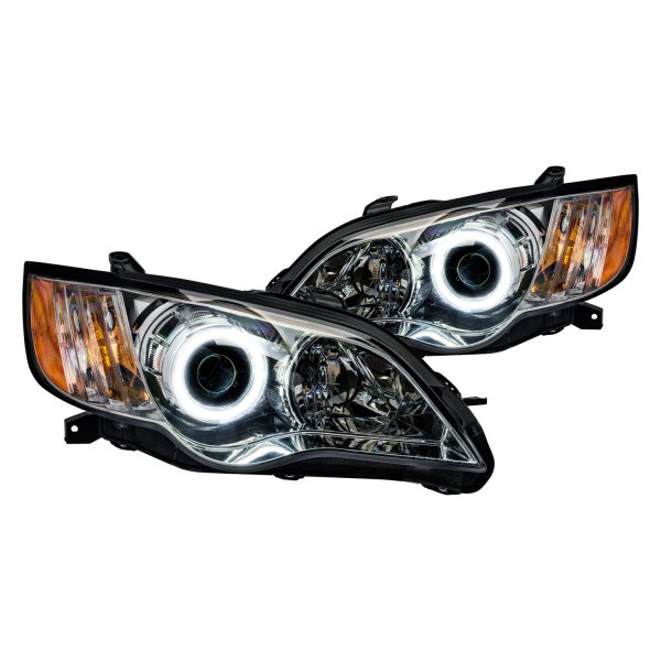 Oracle Lighting® - Chrome Projector Headlights with White SMD LED Halos Preinstalled, Subaru Legacy