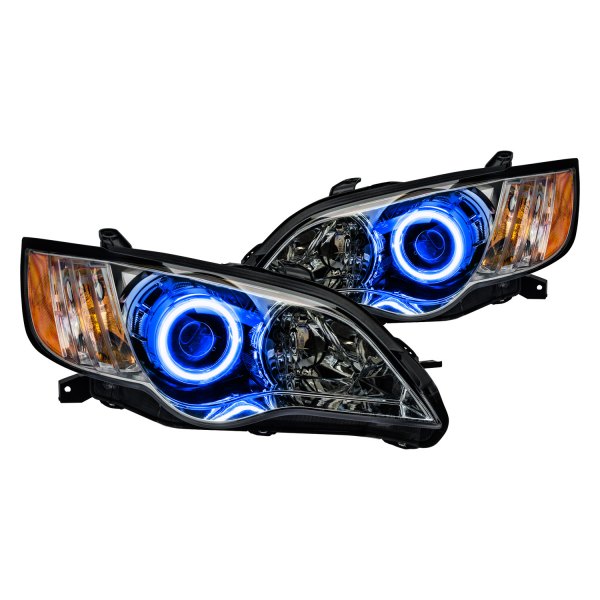 Oracle Lighting® - Chrome Projector Headlights with Blue SMD LED Halos Preinstalled, Subaru Legacy