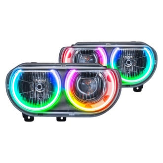 Oracle Lighting® - Chrome Crystal Headlights with Dynamic ColorSHIFT SMD LED Halos Preinstalled