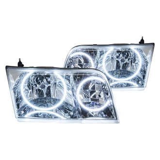 Oracle Lighting® - Chrome Crystal Headlights with White SMD LED Halos Preinstalled
