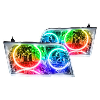 Oracle Lighting® - Chrome Crystal Headlights with ColorSHIFT 2.0 SMD LED Halos Preinstalled