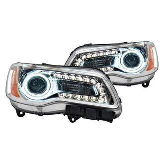 Oracle Lighting® - Chrome Projector Headlights with White SMD LED Halos Preinstalled