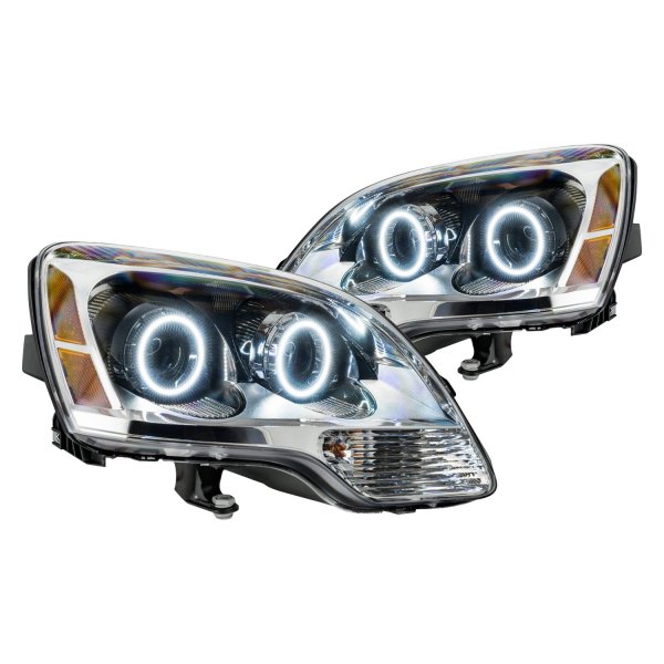 Oracle Lighting® - Crystal Headlights with White SMD LED Halos Preinstalled, GMC Acadia