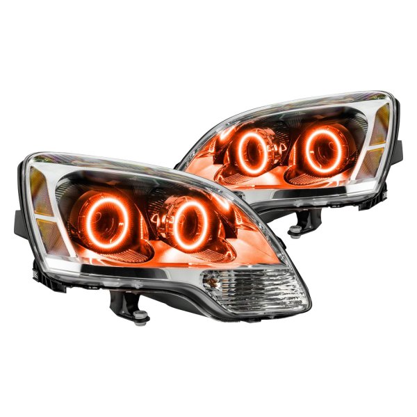 Oracle Lighting® - Crystal Headlights with Amber SMD LED Halos Preinstalled, GMC Acadia