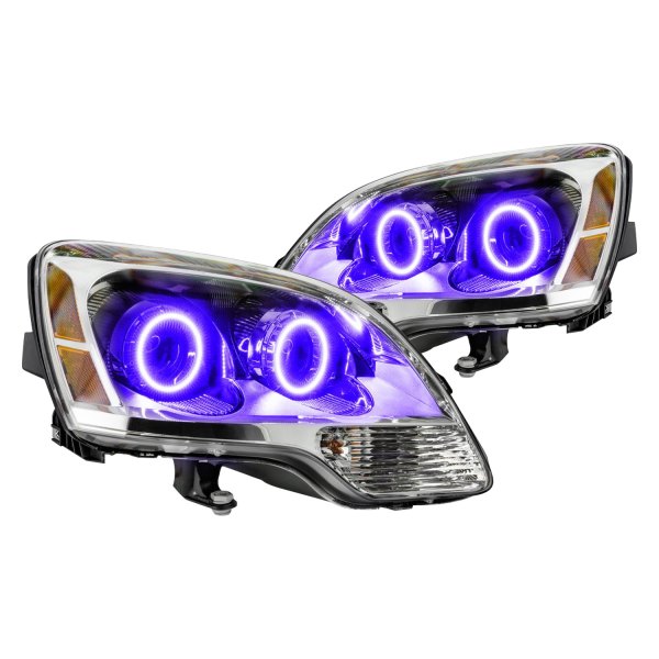 Oracle Lighting® - Crystal Headlights with UV/Purple SMD LED Halos Preinstalled, GMC Acadia