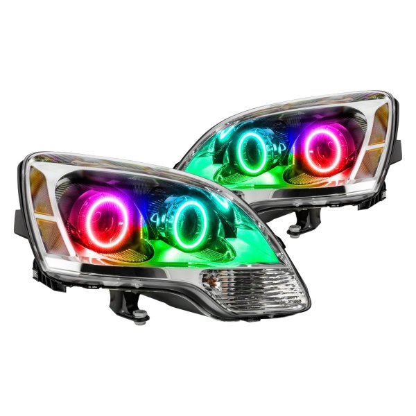 Oracle Lighting® - Crystal Headlights with ColorSHIFT SMD LED Halos Preinstalled, GMC Acadia
