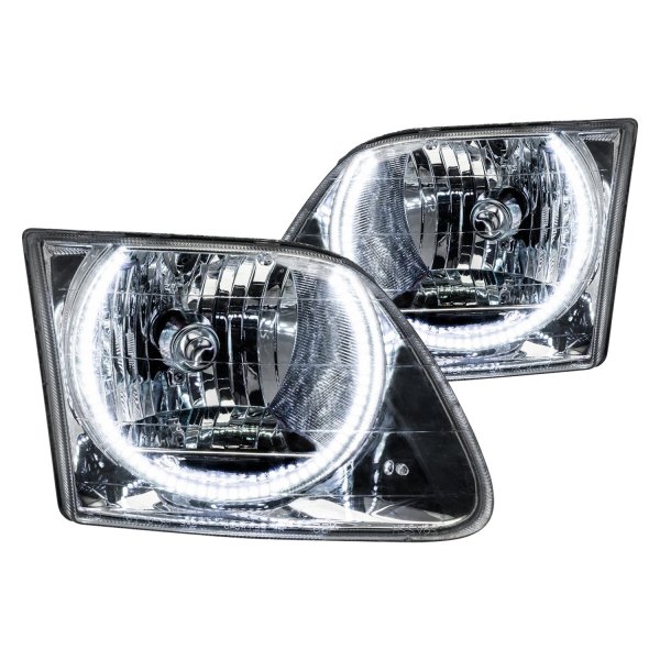 Oracle Lighting® - Crystal Headlights with White SMD LED Halos Preinstalled, Ford F-150