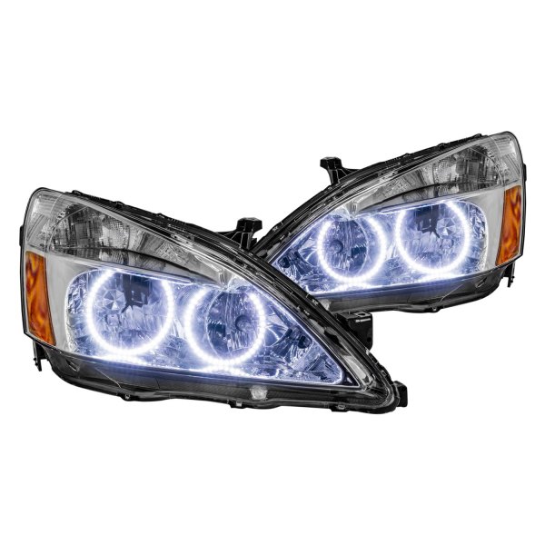 Oracle Lighting® - Crystal Headlights with White SMD LED Halos Preinstalled, Honda Accord