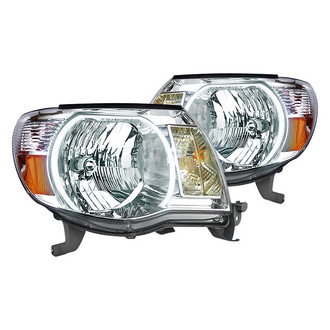 Oracle Lighting® - Chrome Crystal Headlights with White SMD LED Halos Preinstalled