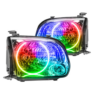 Oracle Lighting® - Chrome Crystal Headlights with ColorSHIFT RF SMD LED Halos Preinstalled