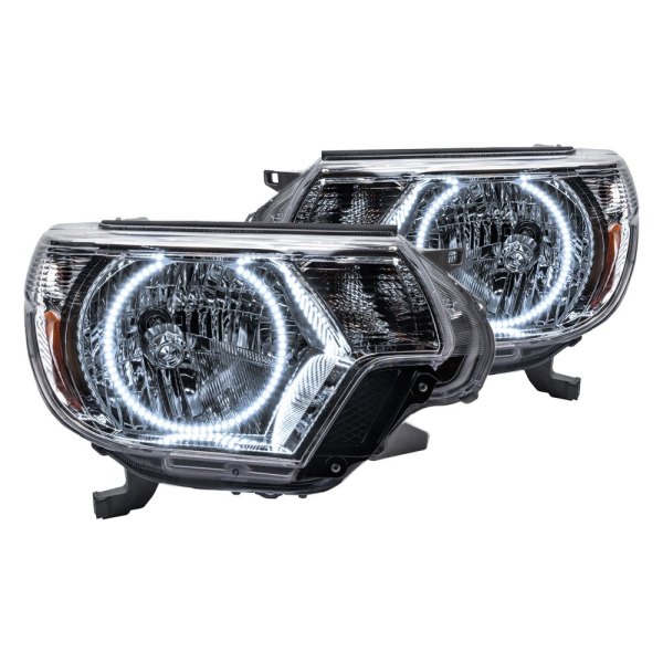 Oracle Lighting® - Chrome Projector Headlights with White SMD LED Halos Preinstalled, Toyota Tacoma