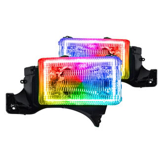 Oracle Lighting® - Chrome Crystal Headlights with ColorSHIFT Bluetooth SMD LED Halos Preinstalled
