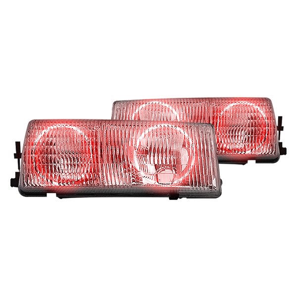 Oracle Lighting® - Chrome Crystal Headlights with Red SMD LED Halos Preinstalled, Chevy Caprice