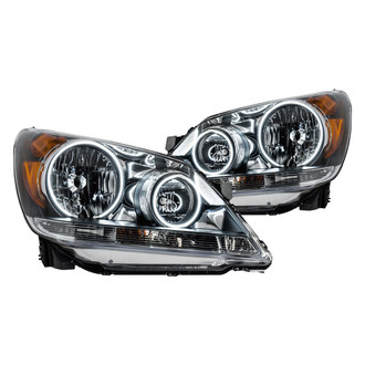 Oracle Lighting® - Chrome Crystal Headlights with White SMD LED Halos Preinstalled