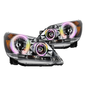 Oracle Lighting® - Chrome Crystal Headlights with ColorSHIFT-Simple SMD LED Halos Preinstalled