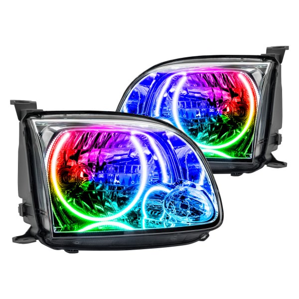 Oracle Lighting® - Chrome Crystal Headlights with ColorSHIFT SMD LED Halos Preinstalled, Toyota Tundra