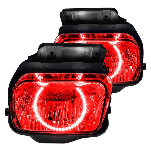 Oracle Lighting® - Chrome Factory Style Fog Lights with Red SMD LED Halos Preinstalled