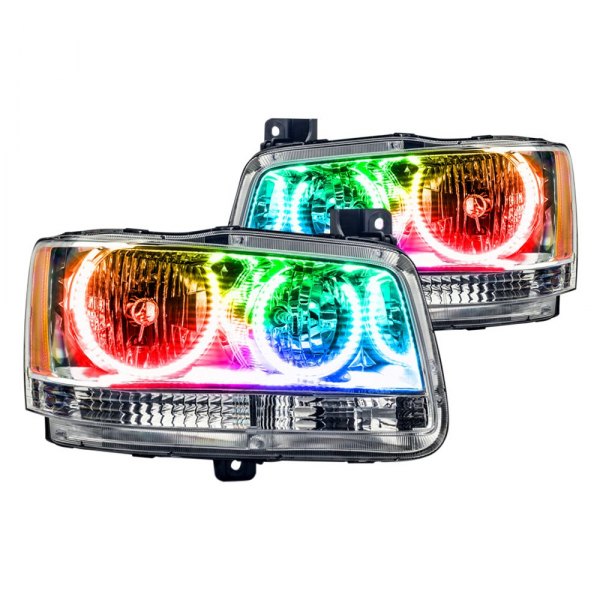 Oracle Lighting® - Chrome Crystal Headlights with ColorSHIFT Bluetooth SMD LED Halos Preinstalled, Dodge Magnum