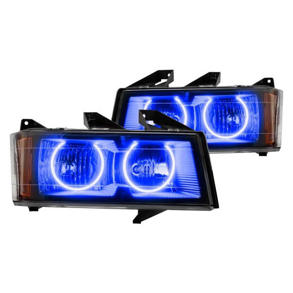 Oracle Lighting® - Crystal Headlights with Blue SMD LED Halos Preinstalled, Chevy Colorado