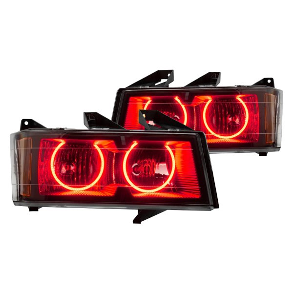 Oracle Lighting® - Crystal Headlights with Red SMD LED Halos Preinstalled, Chevy Colorado