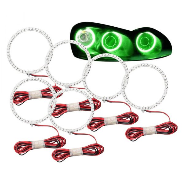 Oracle Lighting® - SMD Green Triple Halo Kit for Headlights