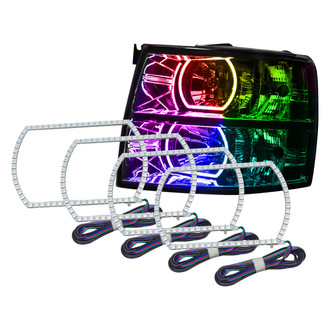 Oracle Lighting® - SMD Square ColorSHIFT 2.0 Dual Halo kit for Headlights