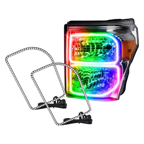 Oracle Lighting® - SMD Square Dynamic ColorSHIFT Dual Halo kit for Headlights