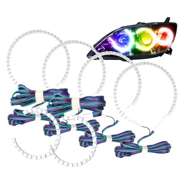 Oracle Lighting® - SMD ColorSHIFT BC1 Triple Halo Kit for Headlights
