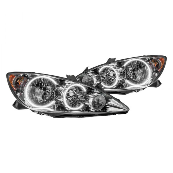 Oracle Lighting® - Chrome Crystal Headlights with White SMD LED Halos Preinstalled, Toyota Camry