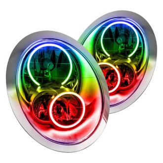 Oracle Lighting® - Chrome Crystal Headlights with ColorSHIFT SMD LED Halos Preinstalled