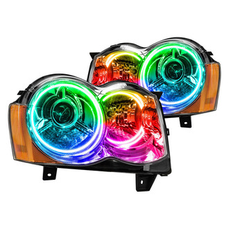 Oracle Lighting® - Chrome Crystal Headlights with ColorSHIFT SMD LED Halos Preinstalled