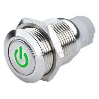 Oracle Lighting® - Flush Mount Power Symbol Green LED Switch