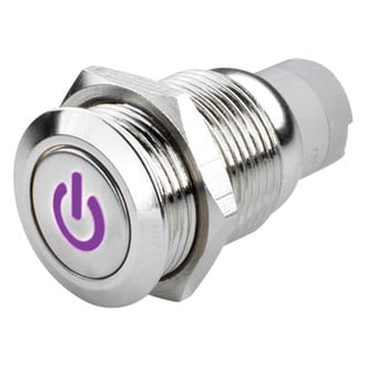 Oracle Lighting® - Flush Mount Power Symbol UV/Purple LED Switch