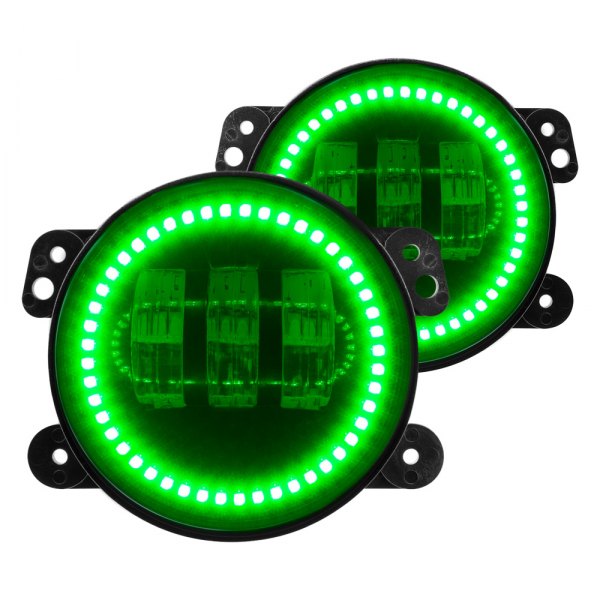 Oracle Lighting® - Projector LED Fog Lights with Green SMD LED Halos Pre-installed