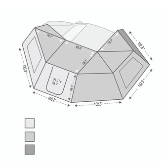 Overland® - Awning Wall With Window Side Wall 2 for 270° Nomadic Awning